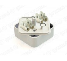 Коробка распределительная для о/п 50х50х20мм с клем. колодкой ЗВИ-3 (1,0-2,5мм2) 4 клеммы, IP40, БЕЛЫЙ  GE41206-01  GREENEL