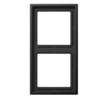Рамка для вертикальной и горизонтальной установки, 2 поста; металл; dark; Aluminium  AL2982D  Jung