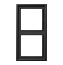 Рамка для вертикальной и горизонтальной установки, 2 поста; металл; dark; Aluminium  AL2982D  Jung