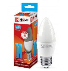 Лампа светодиодная LED-СВЕЧА-VC 11Вт 230В Е27 4000К 990Лм  4690612020495  IN HOME
