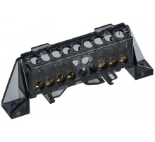 TEKFOR Шина N "ноль" в комбинированном DIN-изоляторе "Стойка" 6х9-(3+4)-Ч  TF-NN10-34-DP-K02  IEK