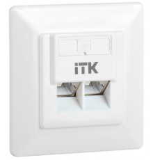 Внутренняя инф. розетка RJ45 кат. 6 FTP 2 порта  CS2-1C06F-2-1  ITK