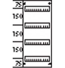 Пластрон глухой 1ряд/4 рейки - 150мм  AG214  ABB