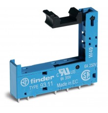 Розетка для монтажа на плате для 34.51, 34.81; в комплекте пластиковая клипса  9311  Finder