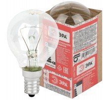 Лампа накаливания ЛОН ДШ 40-230-Е14  (P45) шар 40Вт 230В Е14 в гофре  Б0039132  ЭРА