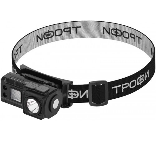 Фонарь налобный светодиодный Трофи GA-102 аккумуляторный 3 Bт сенсорное управление магнит клипса 5 режимов  Б0069569  Трофи