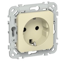 FLITE Розетка с заземлением без шторок 16А РС11-0-ФлН навахо  FI-R11-16-K87  IEK