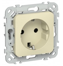 FLITE Розетка с заземлением без шторок 16А РС11-0-ФлН навахо  FI-R11-16-K87  IEK