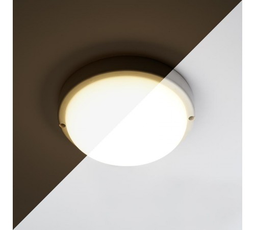 Светильник светодиодный для ЖКХ с акуст.датчиком,с дежурным режимом работы ,12W, 900Lm, 6500K, в пластиковом корпусе, IP65, AL3018  41893  FERON