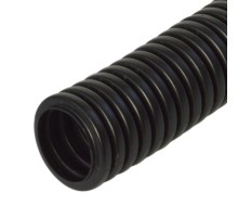 Труба гофрированная ПП легкая 350 Н черная dвн 9,8 мм, dнар 13,2 мм (250м/уп) безгалогенная (HF) стойкая к УФ  PR02.0441  Промрукав