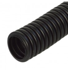 Труба гофрированная ПП легкая 350 Н черная dвн 5,0 мм, dнар 7,2 мм (25м/уп) безгалогенная (HF) стойкая к УФ  PR02.0430  Промрукав
