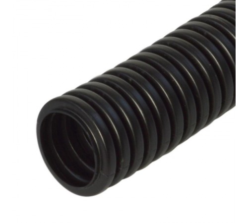 Труба гофрированная ПП легкая 350 Н черная dвн 9,8 мм, dнар 13,2 мм (250м/уп) безгалогенная (HF) стойкая к УФ  PR02.0441  Промрукав