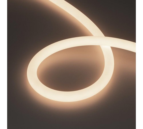 Светодиодная лента герметичная MOONLIGHT-TOP-M768-D18mm 24V White-MIX 360deg (14.4 W/m, IP65, 2216, 5m, wire x1) (Arlight, Вывод кабеля прямой)  0375