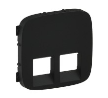 Valena ALLURE Антрацит Накладка розетки ТЛФ/комп 2-ой  755428  Legrand