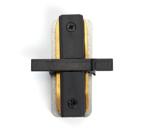 Коннектор для однофазного шинопровода LD1004 прямой встраиваемого , черный  10358  FERON