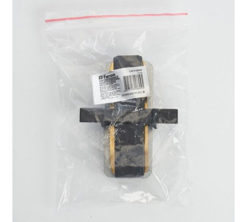 Коннектор для однофазного шинопровода LD1004 прямой встраиваемого , черный  10358  FERON