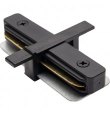 Коннектор для однофазного шинопровода LD1004 прямой встраиваемого , черный  10358  FERON