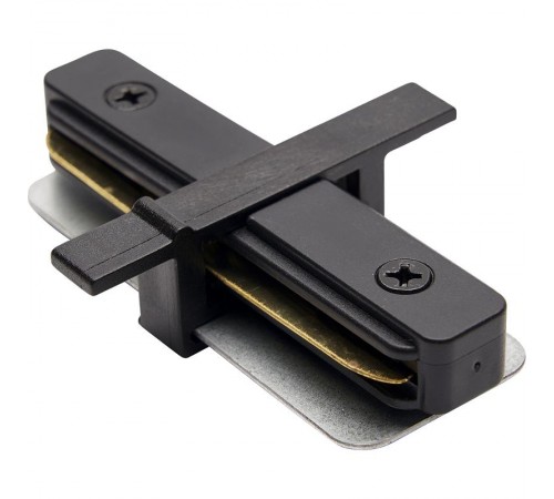 Коннектор для однофазного шинопровода LD1004 прямой встраиваемого , черный  10358  FERON