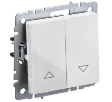 BRITE Выключатель жалюзи 10А ВС10-1-5-БрБ белый   BR-V15-0-10-K01  IEK