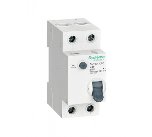 Выключатель автоматический дифференциального тока 1P+N 20A C 6kA 30мА Тип-А City9  C9D65620 Systeme Electric