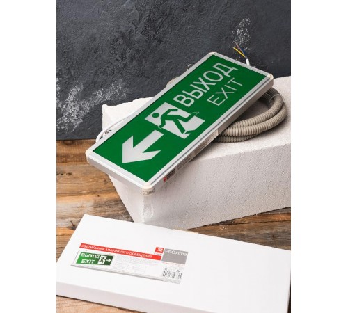 Светильник аварийного освещения EXITplus-201 двухстор. LED 1вт;1,5 часа; ip20  EXITP-DS-201-LED  EKF