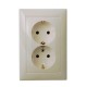 Valena DIY Розетка двойная с заземлением слоновая кость   695616  Legrand