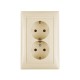 Valena DIY Розетка двойная с заземлением слоновая кость   695616  Legrand
