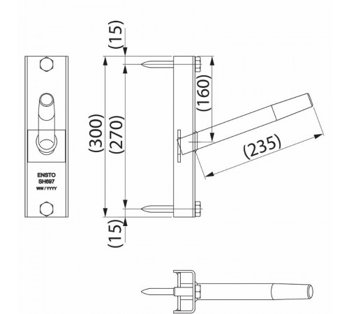 Крепление изолятора типа КИ  SH697R  Ensto