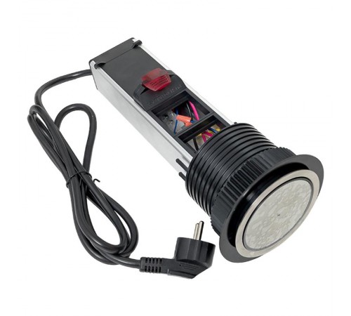 Встраиваемая мини-колонна с беспроводной зарядкой 15Вт, 6 модулей C-Line  cl-vmkwc-6-s  EKF