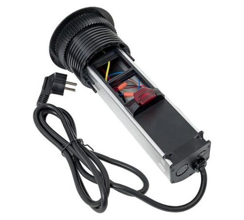 Встраиваемая мини-колонна с беспроводной зарядкой 15Вт, 6 модулей C-Line  cl-vmkwc-6-s  EKF