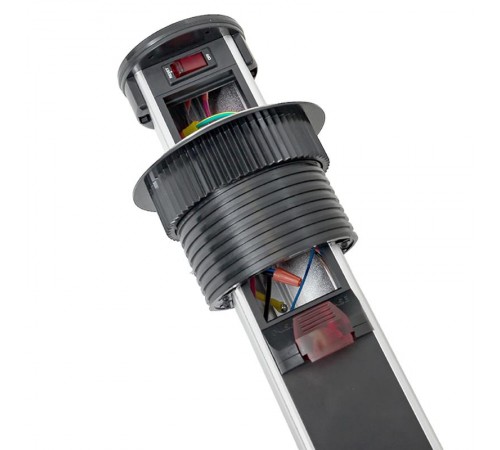 Встраиваемая мини-колонна с беспроводной зарядкой 15Вт, 6 модулей C-Line  cl-vmkwc-6-s  EKF