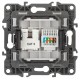 Розетка информационная+телефонная 12-3109-04RJ45+RJ11,  шампань  Б0018251  ЭРА