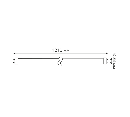 Лампа светодиодная LED 20Вт T8 G13 220В 6500К Elementary 1200мм  93039  Gauss