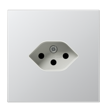 Швейцарская розетка, алюминий  AL1520-13SEV  Jung