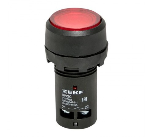 Кнопка SW2C-10D с подсветкой красная NC 230В  PROximasw2c-md-r-ncEKF