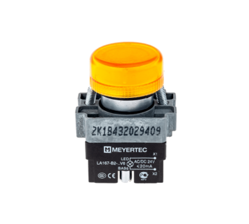 Сигнальная лампа в сборе, желтый, 24V AC/DC, мет. MTB2-BV615  43347  ОВЕН