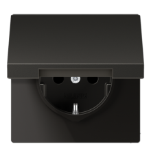 Розетка электрическая, влагозащищенная, 220В, металл, antracite  al1520klan  JUNG