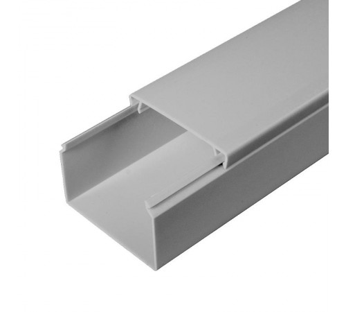 Кабель-канал серый RAL 7035 60х40 (40м/уп) 2-й замок в п/э   PR03.0077  ПРОМРУКАВ