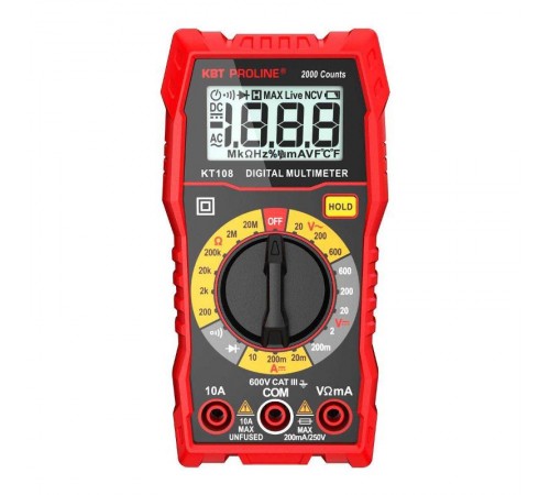 Мультиметр цифровой с True RMS KT 108 PROLINE  86324  КВТ