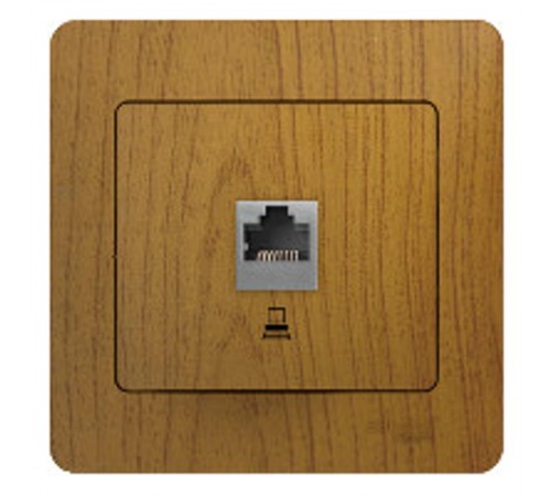 Glossa Дерево Дуб Розетка компьютерная RJ45 кат.5E  GSL000581K  SE