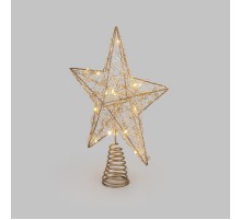 Светодиодная фигура на елку Звезда 25см, цвет свечения теплый белый, постоянное свечение  501-136  NEON-NIGHT