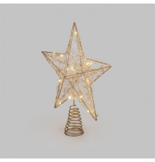 Светодиодная фигура на елку Звезда 25см, цвет свечения теплый белый, постоянное свечение  501-136  NEON-NIGHT