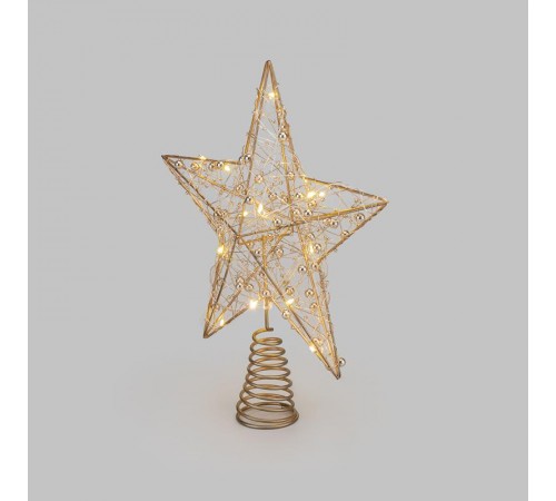 Светодиодная фигура на елку Звезда 25см, цвет свечения теплый белый, постоянное свечение  501-136  NEON-NIGHT