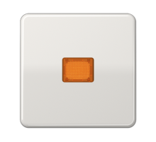 Клавиша с оранжевым окошком для выключателя с подсветкой; светло-серая  CD590KOBFLG  Jung