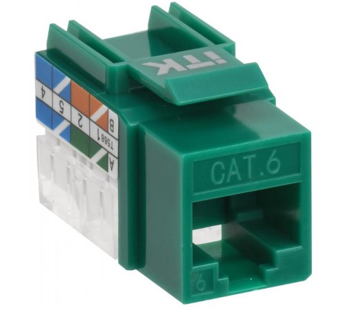 Модуль Keystone Jack кат.6 UTP 110 IDC 90град зелёный  CS1-1C06U-11-02  ITK