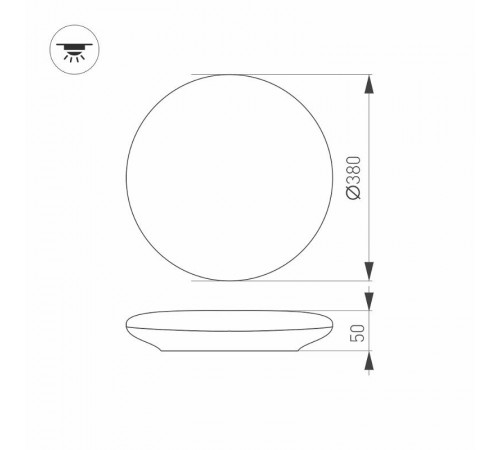 Светильник CL-FRISBEE-DIM-R380-25W Day4000-MIX (WH, 180 deg, 230V) (Arlight, IP54 Пластик, 3 года)  030112  Arlight