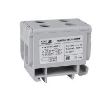 Клемма вводная силовая двойная OptiClip КВС 6-50 серая  351045  КЭАЗ