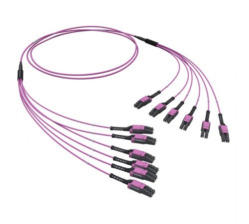 Оптическая разветвительная сборка 12ОВ 50/125 OM4, 6хLC Duplex Uniboot/6хLC Duplex Uniboot, 10м  RNFLL12410  DKC