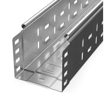 Лоток перфорированный Стандарт INOX (AISI 304) 100х100х3000 (0,8 мм) (3 м/уп)  PR16.2329  Промрукав