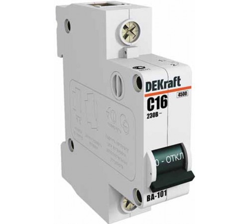 Выключатель автоматический  однополюсный ВА-101 10А C 4,5кА  11053DEK  DEKraft